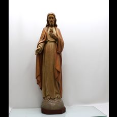 36" Wood Carved Sacred Heart SKU C098-057